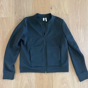 Black Zip-Up Athletic Jacket